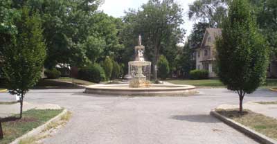 Traffic Circle Woodruff Place Indy